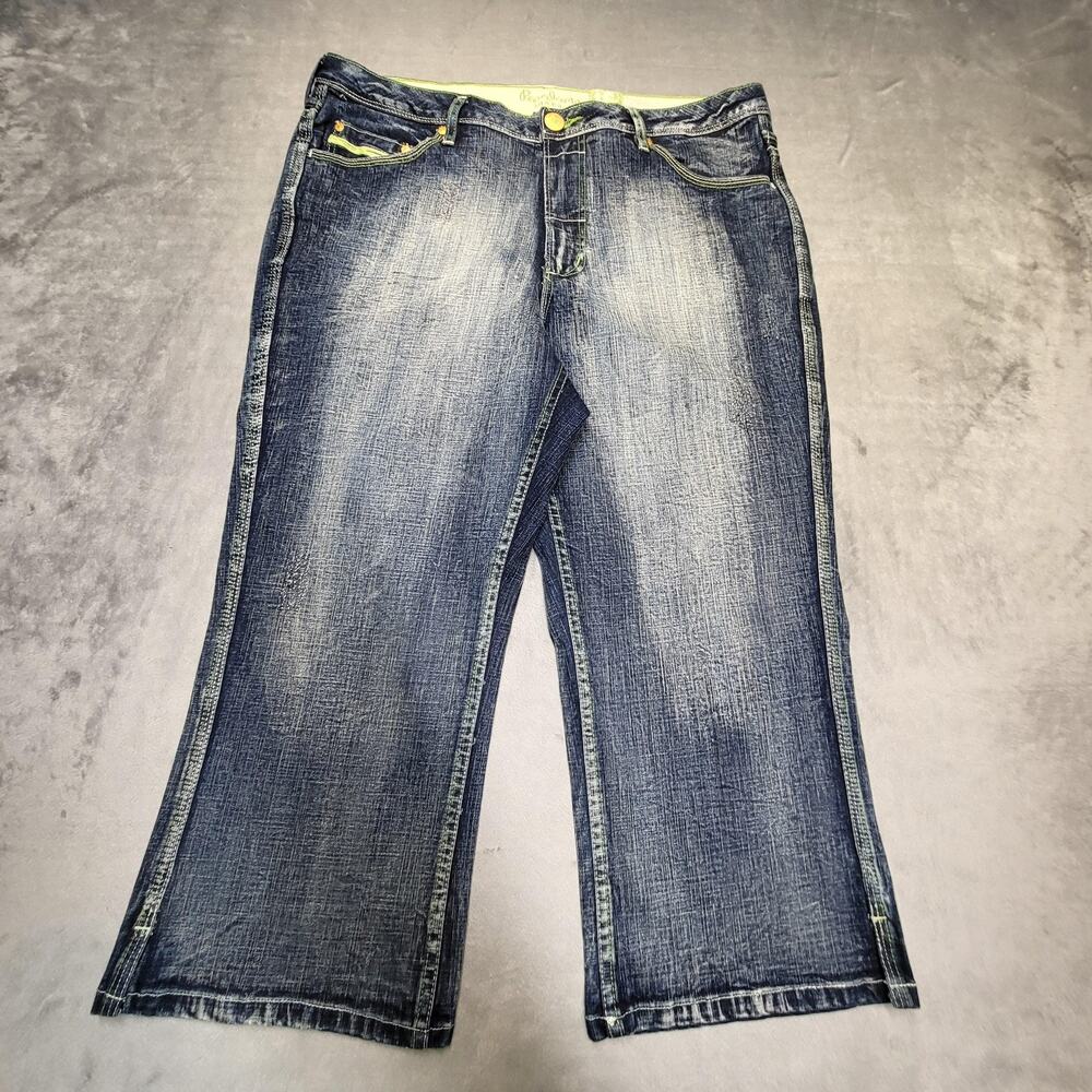 Pepe Jeans Jeans Womens 16 Blue Cropped Capri Relaxed Stretch Medium Wash